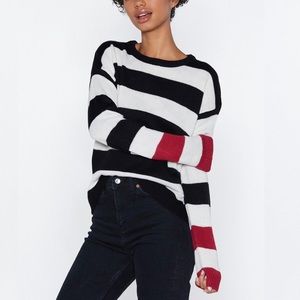 Nasty Gal | NWOT Striped Knit Sweater
